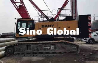 Sany SCC1000A 13m 64m বুম দৈর্ঘ্য সহ ক্রলার ক্রেন 100 টন ব্যবহৃত