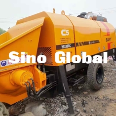 75KW বৈদ্যুতিক ব্যবহৃত কংক্রিট ট্রেলার পাম্প Sany Yellow HBT60C