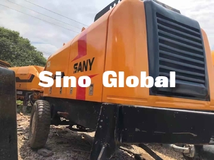 বৈদ্যুতিক ব্যবহৃত কংক্রিট ট্রেলার পাম্প Sany HBT6013 90KW রেটেড পাওয়ার