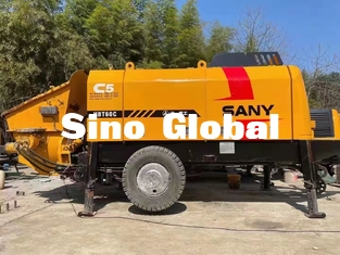 75KW ব্যবহৃত বৈদ্যুতিক কংক্রিট ট্রেলার পাম্প Sany Yellow HBT60C