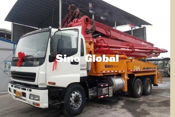 37 মিটার ব্যবহৃত কংক্রিট পাম্প ট্রাক 100m³/H 8.3mpa 12mpa চাপ