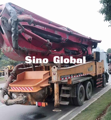 বুম ব্যবহৃত কংক্রিট পাম্প ট্রাক 46m / 4 বিভাগ 125mm পাইপ CE সার্টিফিকেট