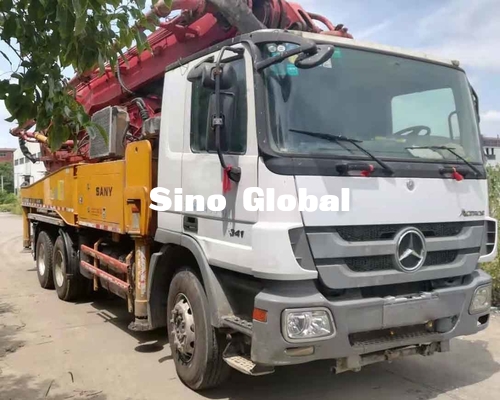 12Mpa ব্যবহৃত কংক্রিট পাম্প ট্রাক Euro4 46m 4 সেকশন উল্লম্ব নাগাল