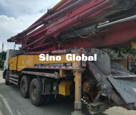 12Mpa ব্যবহৃত কংক্রিট পাম্প ট্রাক Euro4 46m 4 সেকশন উল্লম্ব নাগাল