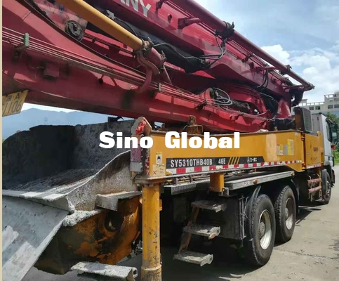 12Mpa ব্যবহৃত কংক্রিট পাম্প ট্রাক Euro4 46m 4 সেকশন উল্লম্ব নাগাল