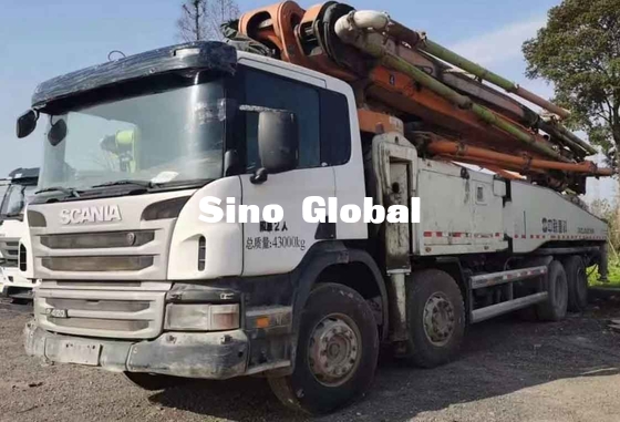 Zoomlion ব্যবহৃত কংক্রিট বুম পাম্প ট্রাক 56 Scania মডেলের সঙ্গে মিটার