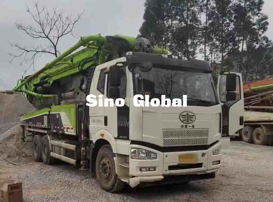 FAW চ্যাসিস সহ 287KW শক্তি ব্যবহৃত কংক্রিট পাম্প ট্রাক 49M উল্লম্ব পৌঁছান