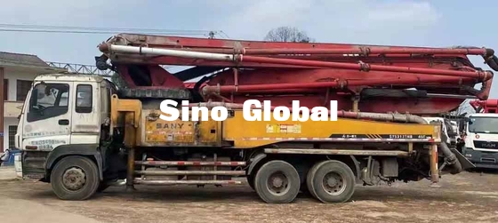 Sany 46M ব্যবহৃত কংক্রিট পাম্প ট্রাক Isuzu Chassis Euro3/14.256L সহ