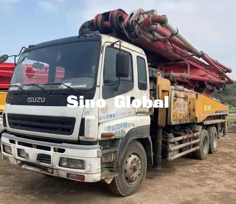 Sany 46M ব্যবহৃত কংক্রিট পাম্প ট্রাক Isuzu Chassis Euro3/14.256L সহ