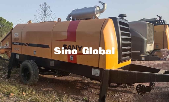 হলুদ ব্যবহৃত কংক্রিট ট্রেলার পাম্প HBT8018C Sany 180kw 2200rpm