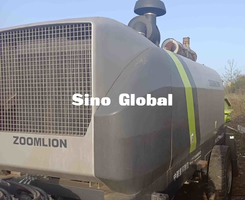 কালো সবুজ ব্যবহৃত কংক্রিট ট্রেলার পাম্প Zoomlion HBT80 174kw