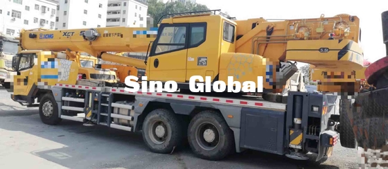 ২য় হ্যান্ড ক্রেন XCMG 25 টন, ব্যবহৃত ট্রাক মাউন্ট করা ক্রেন 21m টার্নিং ব্যাস