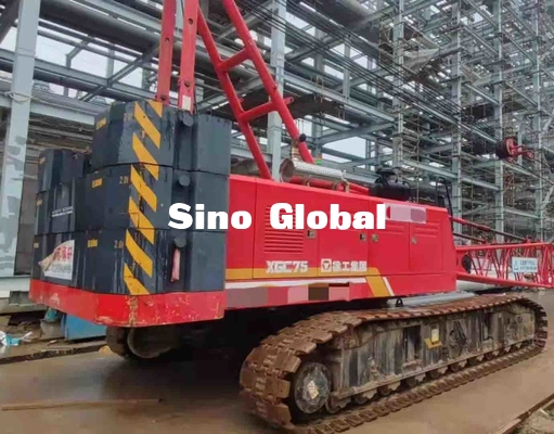 75 টন ব্যবহৃত ক্রলার ক্রেন XCMG XGC75 মডেল 199 kw রেটেড পাওয়ার