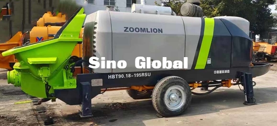 195kw শক্তি ব্যবহৃত কংক্রিট ট্রেলার পাম্প Zoomlion THBT90.18.195RSU 93m3/H