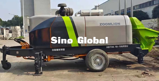 195kw শক্তি ব্যবহৃত কংক্রিট ট্রেলার পাম্প Zoomlion THBT90.18.195RSU 93m3/H