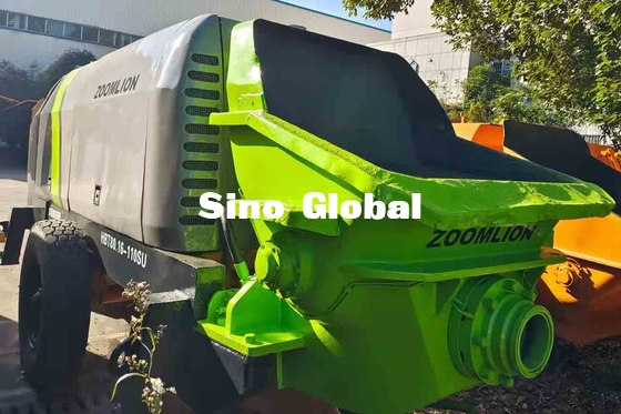 ব্যবহৃত বৈদ্যুতিক ট্রেলার কংক্রিট পাম্প Zoomlion 600L হপার ক্ষমতা