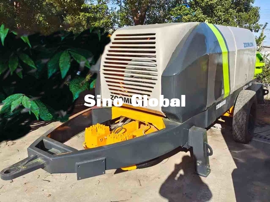 ব্যবহৃত বৈদ্যুতিক ট্রেলার কংক্রিট পাম্প Zoomlion 600L হপার ক্ষমতা