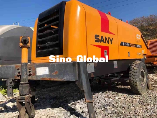 HBT6013 Sany ব্যবহৃত ট্রেলার মাউন্ট করা কংক্রিট পাম্প 90KW S ভালভের ধরন