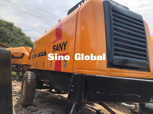 বৈদ্যুতিক ব্যবহৃত কংক্রিট ট্রেলার পাম্প Sany HBT6013 90KW রেটেড পাওয়ার