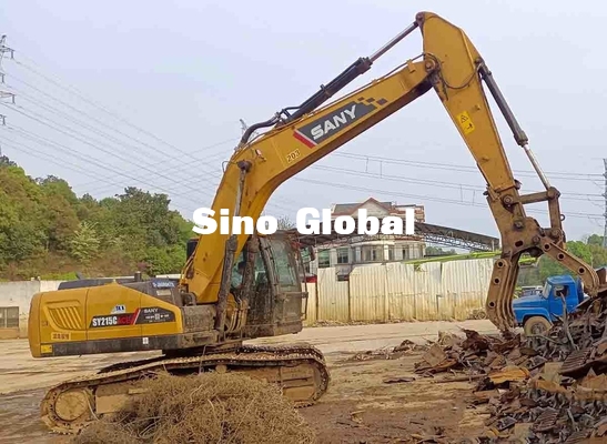 Sany SY215C ব্যবহৃত ক্রলার এক্সকাভেটর 128kw / 2000rpm ইঞ্জিন পাওয়ার