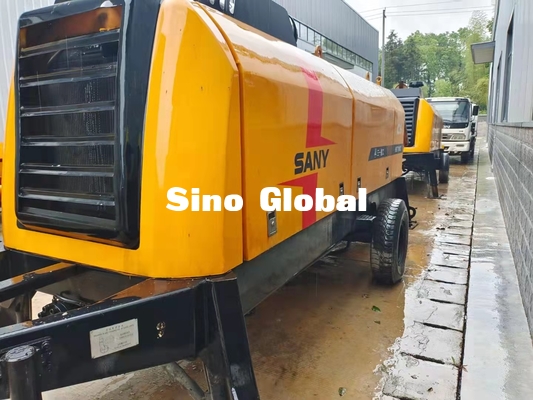 ব্যবহৃত ট্রেলার মাউন্ট করা কংক্রিট পাম্প 181KW ইঞ্জিন পাওয়ার এস ভালভ