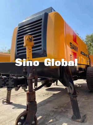 75KW ব্যবহৃত বৈদ্যুতিক কংক্রিট ট্রেলার পাম্প Sany Yellow HBT60C