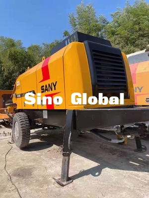 75KW ব্যবহৃত বৈদ্যুতিক কংক্রিট ট্রেলার পাম্প Sany Yellow HBT60C