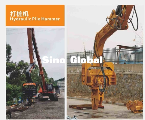 Komatsu Sany CAT Excavators জন্য Sino গ্লোবাল হাইড্রোলিক পাইল হাতুড়ি