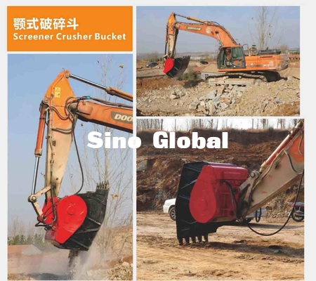 Komatsu Sany CAT এক্সকাভেটর বালতি এবং সংযুক্তি, স্ক্রীনার ক্রাশার বালতি